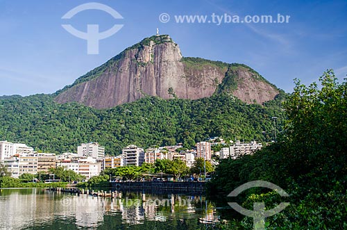  Subject: View of Rodrigo de Freitas Lagoon with Corcovado Mountain in the background / Place: Lagoa neighborhood - Rio de Janeiro city - Rio de Janeiro state (RJ) - Brazil / Date: 01/2014 
