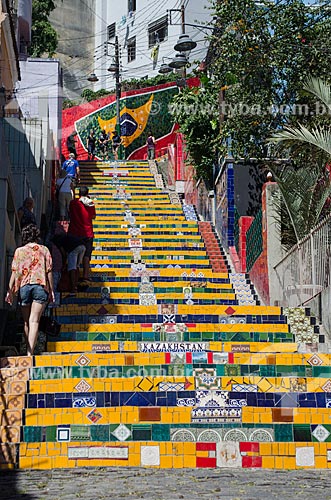  Subject: Escadaria do Selaron (Selaron Staircase) / Place: Lapa neighborhood - Rio de Janeiro city - Rio de Janeiro state (RJ) - Brazil / Date: 01/2014 
