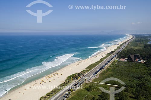  Subject: Aerial view of Barra da Tijuca Beach / Place: Barra da Tijuca neighborhood - Rio de Janeiro city - Rio de Janeiro state (RJ) - Brazil / Date: 06/2009 