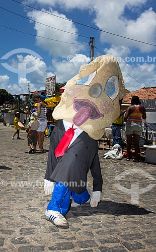  Subject: Costumed reveler during the street carnival / Place: Guadalupe neighborhood - Olinda city - Pernambuco state (PE) - Brazil / Date: 03/2014 