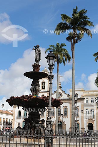  Subject: Terreiro de Jesus square - also known as 15 de novembro square - with Sao Domingos Church in the background / Place: Salvador city - Bahia state (BA) - Brazil / Date: 02/2014 