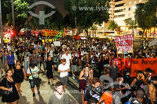  Subject: Demonstration of the Free Pass Movement - Presidente Vargas Avenue / Place: City center neighborhood - Rio de Janeiro city - Rio de Janeiro state (RJ) - Brazil / Date: 02/2014 