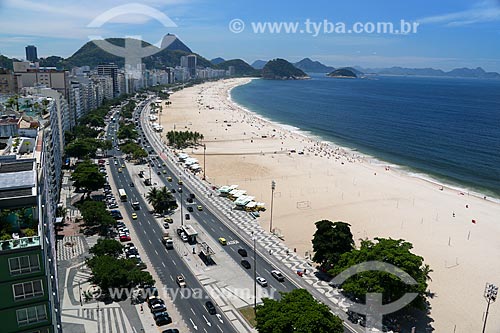 Subject: Atlantica Avenue with the Sugar Loaf in the background / Place: Copacabana neighborhood - Rio de Janeiro city - Rio de Janeiro state (RJ) - Brazil / Date: 03/2014 