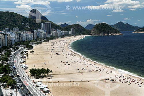  Subject: Atlantica Avenue with the Sugar Loaf in the background / Place: Copacabana neighborhood - Rio de Janeiro city - Rio de Janeiro state (RJ) - Brazil / Date: 03/2014 