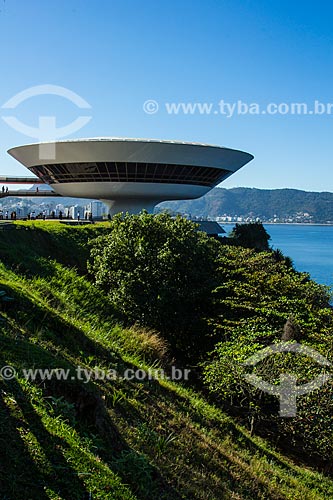  Subject: Niteroi Contemporary Art Museum (1996) - part of the Caminho Niemeyer (Niemeyer Way) / Place: Boa Viagem neighborhood - Niteroi city - Rio de Janeiro state (RJ) - Brazil / Date: 08/2012 