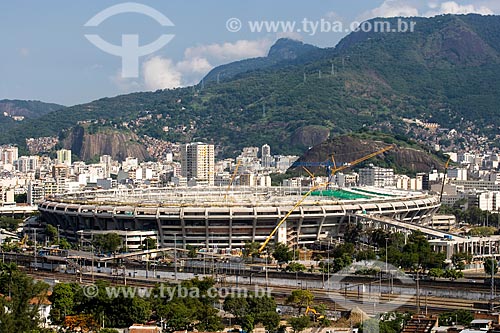  Reform Journalist Mario Filho Stadium - also known as Maracana - installation of the stadium roof  - Rio de Janeiro city - Rio de Janeiro state (RJ) - Brazil