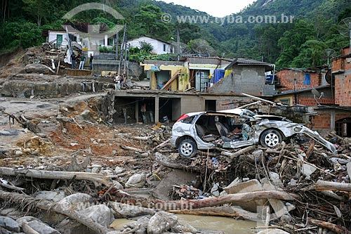  House destroyed by landslides caused by heavy rains  - Teresopolis city - Rio de Janeiro state (RJ) - Brazil