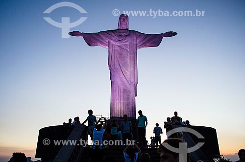  Subject: Tourists at Christ the Redeemer (1931) / Place: Rio de Janeiro city - Rio de Janeiro state (RJ) - Brazil / Date: 03/2014 