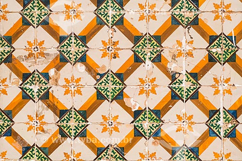  Subject: Detail of Portuguese tile in houses in the historic city center  / Place: Sao Luis city - Maranhao state (MA) - Brazil / Date: 10/2010 