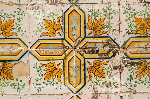  Subject: Detail of Portuguese tile in houses in the historic city center  / Place: Sao Luis city - Maranhao state (MA) - Brazil / Date: 10/2010 