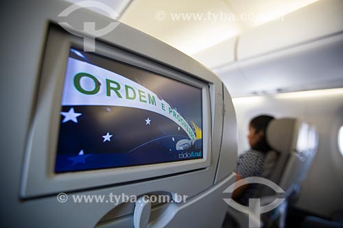  Subject: Inside of airplane Azul Brazilian Airlines - Santos Dumont Airport (1936) / Place: City center neighborhood - Rio de Janeiro city - Rio de Janeiro state (RJ) - Brazil / Date: 05/2014 