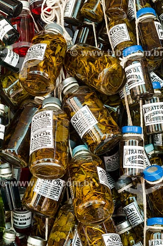  Subject: Bottles of medicinal herbs for sale at Ver-o-Peso Market / Place: Belem city - Para state (PA) - Brazil / Date: 10/2010 