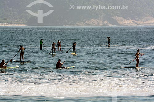  Subject: Practitioner of Paddle Surf - Post 6 of Copacabana Beach / Place: Copacabana neighborhood - Rio de Janeiro city - Rio de Janeiro state (RJ) - Brazil / Date: 01/2014 