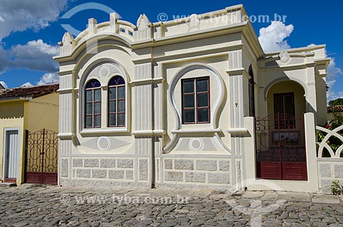  Subject: View of house with details on the facade / Place: Goias city - Goias state (GO) - Brazil / Date: 05/2012 
