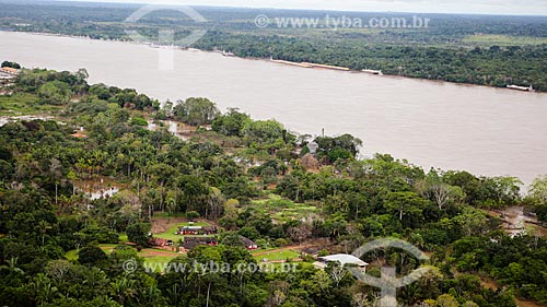  Subject: Aerial photo of Mamore River near to Guajara-Mirim city / Place: Guajara-Mirim city - Rondonia state (RO) - Brazil / Date: 04/2014 