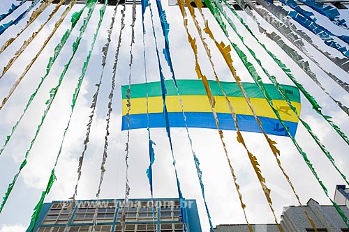  Subject: Correa Dutra Street adorned with the colors of Brazil for the World Cup / Place: Catete neighborhood - Rio de Janeiro city - Rio de Janeiro state (RJ) - Brazil / Date: 06/2014 