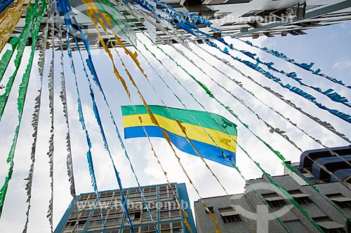  Subject: Correa Dutra Street adorned with the colors of Brazil for the World Cup / Place: Catete neighborhood - Rio de Janeiro city - Rio de Janeiro state (RJ) - Brazil / Date: 06/2014 