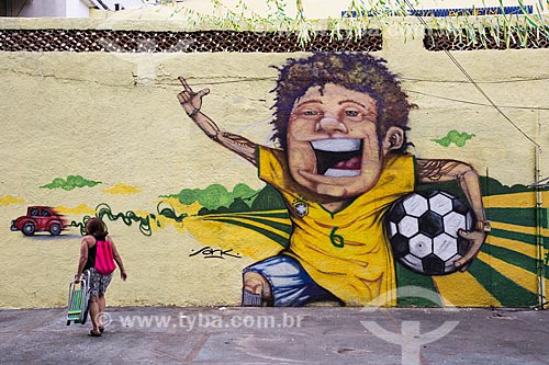  Subject: Graffiti - Catete Street adorned for the World Cup / Place: Catete neighborhood - Rio de Janeiro city - Rio de Janeiro state (RJ) - Brazil / Date: 06/2014 