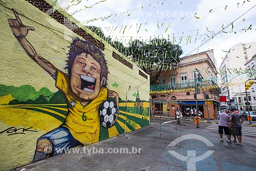  Subject: Graffiti - Catete Street adorned for the World Cup / Place: Catete neighborhood - Rio de Janeiro city - Rio de Janeiro state (RJ) - Brazil / Date: 06/2014 