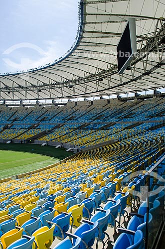  Subject: Inside of Journalist Mario Filho Stadium (1950) - also known as Maracana / Place: Maracana neighborhood - Rio de Janeiro city - Rio de Janeiro state (RJ) - Brazil / Date: 05/2014 