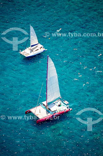  Subject: Hobby cats on sea near to Le Morne Brabant Peninsula / Place: Riviere Noire District - Mauritius - Africa / Date: 11/2012 