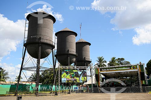  Subject: Screen - Tres Caixas DAgua Square - during Brazil World Cup / Place: Porto Velho city - Rondonia state (RO) - Brazil / Date: 06/2014 