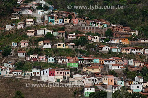  Subject: View of houses in the municipality of Sao Felix in slope of hill from the Cachoeira city / Place: Cachoeira city - Bahia state (BA) - Brazil / Date: 12/2010 