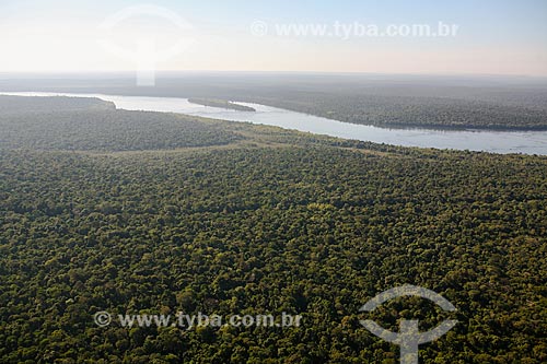 Subject: Aerial photo of Iguassu River near to Iguassu National Park / Place: Foz do Iguacu city - Parana state (PR) - Brazil / Date: 05/2008 
