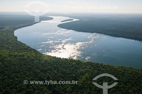  Subject: Aerial photo of Iguassu River near to Iguassu National Park / Place: Foz do Iguacu city - Parana state (PR) - Brazil / Date: 05/2008 
