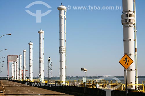  Subject: General view of dam of Itaipu Hydrelectric Plant / Place: Foz do Iguacu city - Parana state (PR) - Brazil / Date: 05/2008 