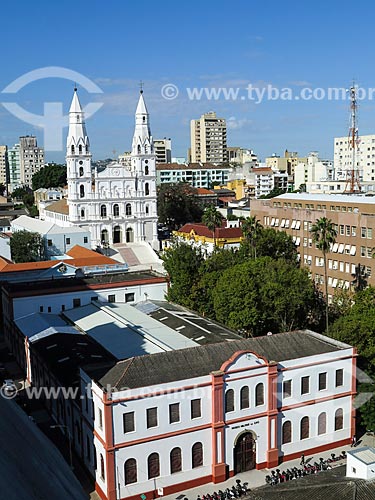  Subject: Comando Militar do Sul Museum (XIX century) with the Nossa Senhora das Dores Church (1901) in the background / Place: Porto Alegre city - Rio Grande do Sul state (RS) - Brazil / Date: 04/2014 