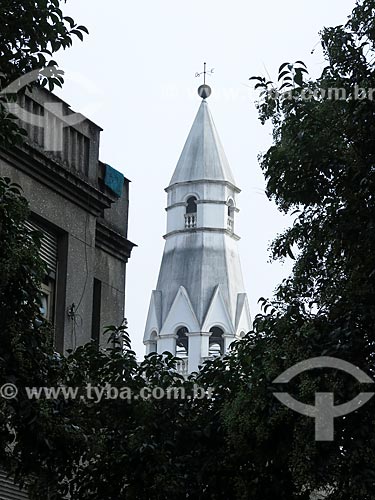  Subject: Belfry of Nossa Senhora das Dores Church (1901) during the winter / Place: Porto Alegre city - Rio Grande do Sul state (RS) - Brazil / Date: 05/2014 