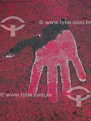  Subject: Signaling - crosswalk / Place: Porto Alegre city - Rio Grande do Sul state (RS) - Brazil / Date: 05/2014 
