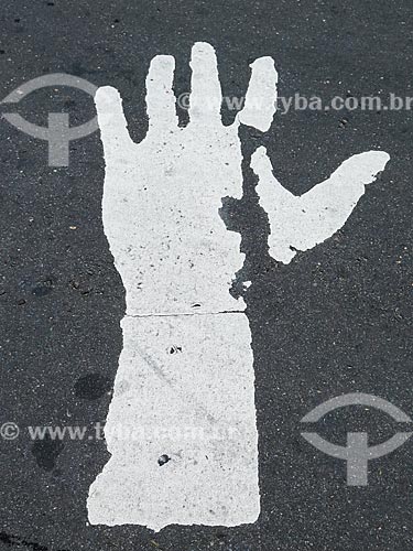  Subject: Signaling - crosswalk / Place: Porto Alegre city - Rio Grande do Sul state (RS) - Brazil / Date: 05/2014 