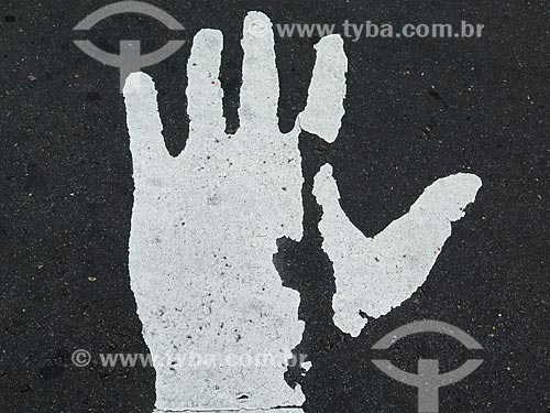  Subject: Signaling - crosswalk / Place: Porto Alegre city - Rio Grande do Sul state (RS) - Brazil / Date: 05/2014 