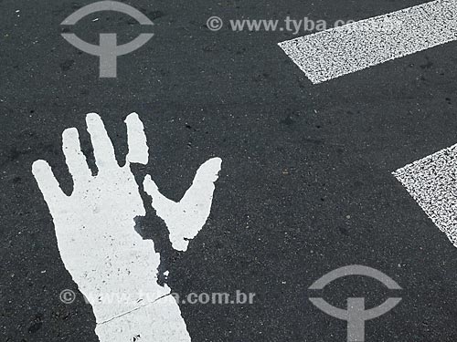  Subject: Signaling - crosswalk / Place: Porto Alegre city - Rio Grande do Sul state (RS) - Brazil / Date: 05/2014 