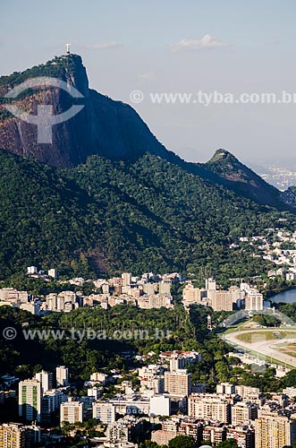  Subject: General view of Gavea neighborhood with the Christ the Redeemer (1931) in the background / Place: Gavea neighborhood - Rio de Janeiro city - Rio de Janeiro state (RJ) - Brazil / Date: 02/2014 