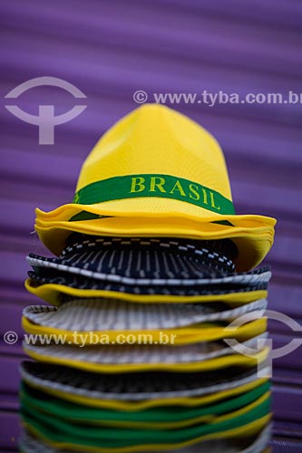  Subject: Hats for sale - Luiz Gonzaga Northeast Traditions Centre / Place: Sao Cristovao neighborhood - Rio de Janeiro city - Rio de Janeiro state (RJ) - Brazil / Date: 05/2014 