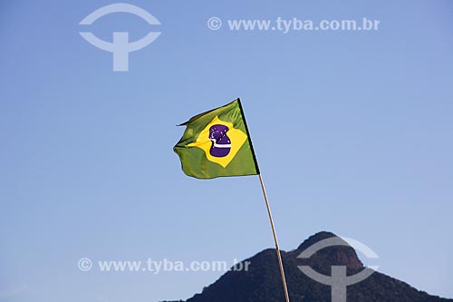  Subject: Flag of Brazil at home in Salgueiro Slum / Place: Tijuca neighborhood - Rio de Janeiro city - Rio de Janeiro state (RJ) - Brazil / Date: 07/2014 