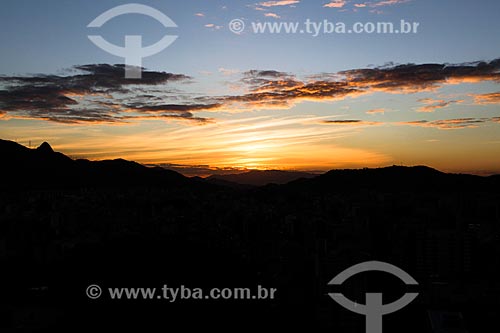  Subject: Sunset seen from Salgueiro Slum / Place: Tijuca neighborhood - Rio de Janeiro city - Rio de Janeiro state (RJ) - Brazil / Date: 07/2014 