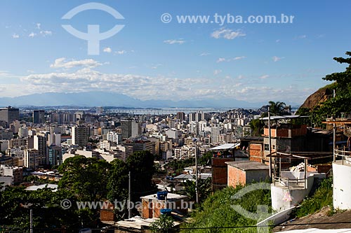  Subject: Houses at Salgueiro Slum with Tijuca in the background / Place: Tijuca neighborhood - Rio de Janeiro city - Rio de Janeiro state (RJ) - Brazil / Date: 07/2014 