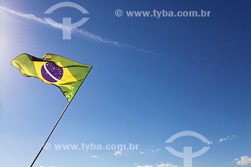  Subject: Flag of Brazil at home in Salgueiro Slum / Place: Tijuca neighborhood - Rio de Janeiro city - Rio de Janeiro state (RJ) - Brazil / Date: 07/2014 