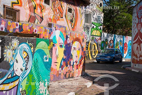  Subject: Graphites in the street Beco do Batman - Vila Madalena / Place: Pinheiros neighborhood - Sao Paulo city - Sao Paulo state (SP) - Brazil / Date: 03/2014 