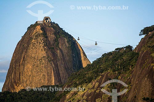  Cable car making the crossing between the Urca Mountain and Sugar Loaf  - Rio de Janeiro city - Rio de Janeiro state (RJ) - Brazil