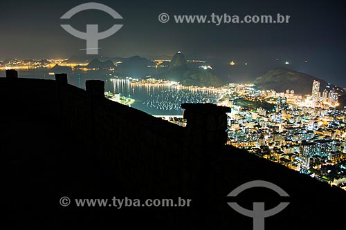  Sugar Loaf at night view from Christ the Redeemer  - Rio de Janeiro city - Rio de Janeiro state (RJ) - Brazil