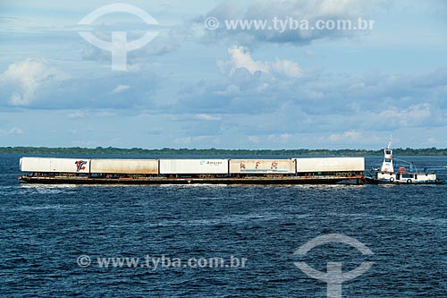  Ferry with container  - Manaus city - Amazonas state (AM) - Brazil