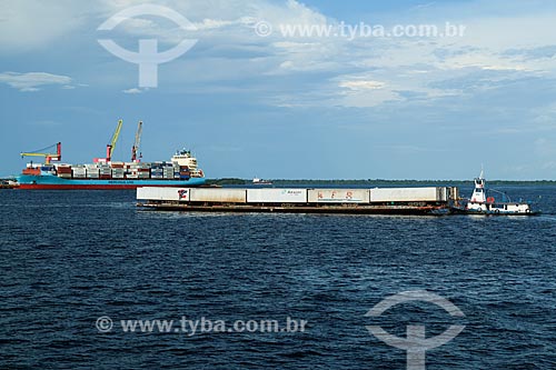  Ferry with container  - Manaus city - Amazonas state (AM) - Brazil