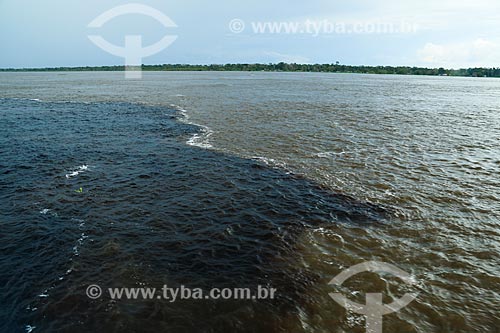  Meeting of the waters of the Solimoes and Negro Rivers  - Manaus city - Amazonas state (AM) - Brazil