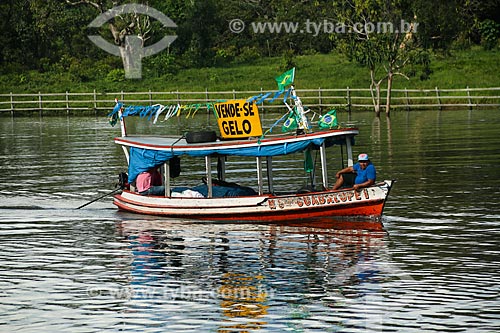  Canoe carrying ice in Lake of Parintins  - Parintins city - Amazonas state (AM) - Brazil