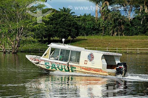  Ambulance Boat on Lake Parintins  - Parintins city - Amazonas state (AM) - Brazil